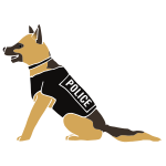 Police Dog Stencil