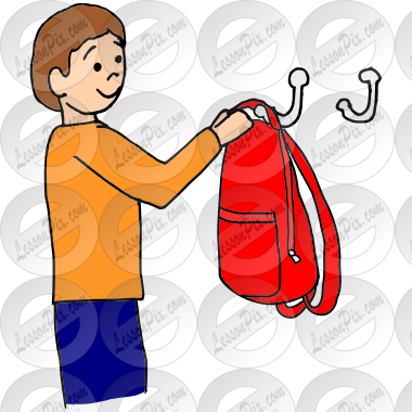 Hang Up Backpack Picture for Classroom / Therapy Use - Great Hang Up ...