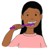 ____+is+brushing+her+teeth. Picture