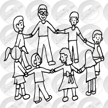 Circle of Children  Outline