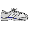 I wear tennis shoes to run and play at recess and in the gym.