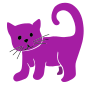Purple Cat Stencil