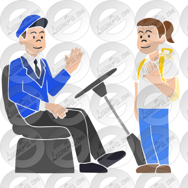 Bus Driver Stencil for Classroom / Therapy Use - Great Bus Driver Clipart