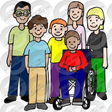 Group Picture for Classroom / Therapy Use - Great Group Clipart