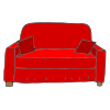 On the sofa
