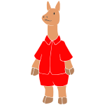 Llama in Pajamas Stencil