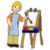 He wants to paint like Bob Ross.