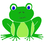 Calm Frog Stencil