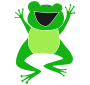Excited Frog Stencil