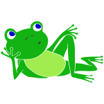 lazy frog clip art