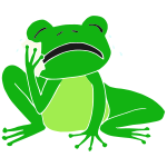Sad Frog Stencil