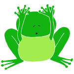 Shy Frog Stencil