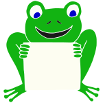 Sign Frog Stencil