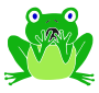 Surprised Frog Stencil