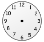 Blank Clock Outline for Classroom / Therapy Use - Great Blank Clock Clipart