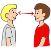 I can show I’m listening by looking into the person’s eyes who is talking.