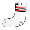 Matt saw a sock sitting on a