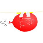 Balloon Rocket Stencil