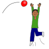 He+catches+the+red+ball. Picture
