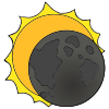 On April 8th, the moon moved in front of the sun.