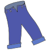 Jeans-stiff in the knee