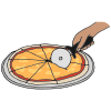 What happens when Pete's dad tries to slice Pete the Pizza?
