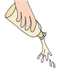 What did his dad use as oil to "generously apply" on Pete the pizza?