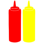 Ketchup and Mustard Stencil