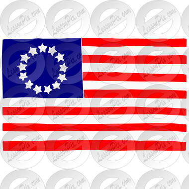Betsy Ross Flag Stencil