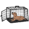 The+dog+is+lying+in+his+kennel. Picture