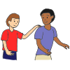If they don't look, tap them on the shoulder.  Picture
