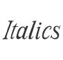 Italics Stencil