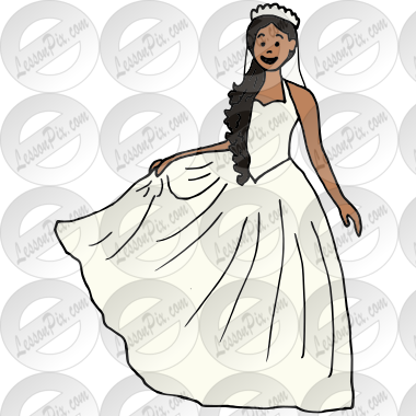 Bride Picture for Classroom / Therapy Use - Great Bride Clipart