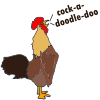 He Cock-a-doodle-dooed so loudly it scared him away.