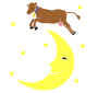 Cow Jumped Over the Moon  Stencil