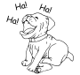 Dog Laugh  Outline