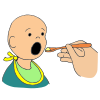 When mom lets me, I can feed the baby.
