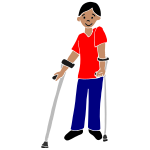 Forearm Crutches Stencil