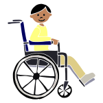 Boy in Wheelchair Stencil