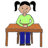 Sit at table