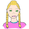 Girl with Braids Picture