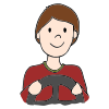 He drives.
