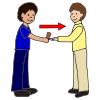 to give others a personal bubble with an arms length away...