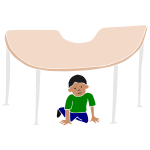 under the table clipart