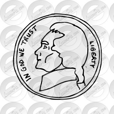 nickel clipart black and white