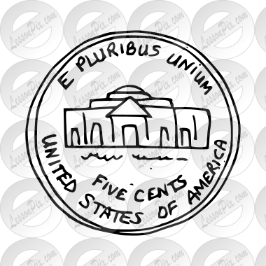 nickel clipart black and white