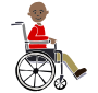 Boy in Wheelchair  Stencil
