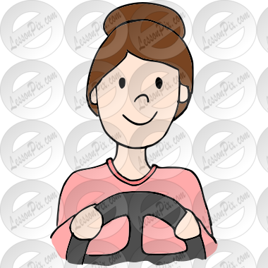 Driver Picture for Classroom / Therapy Use - Great Driver Clipart