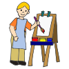 He+is+painting+his+picture. Picture