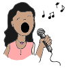 S is for sing. Sing like a rock star.